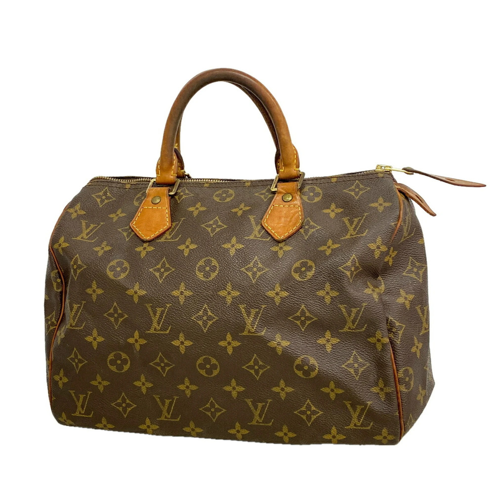 Louis Vuitton Monogram Speedy 30 Handbag M41108 Brown Women's OP022604